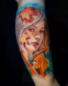 Realistic tattoo of a lady by NT Duy at Torch INK