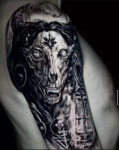Realistic horror style tattoo by Ha Trung at Torch INK District 1