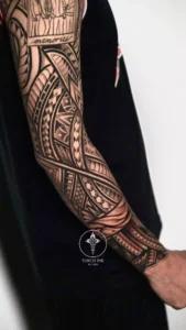 Maori tattoo full sleeve by artist Key Bui at Torch INK
