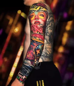 Full Sleeve realistic color tattoo by Quang Han at Torch INK