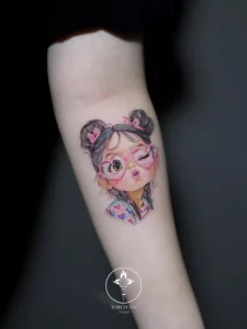 Medium size Mini color tattoo by Truong Vy Torch INK